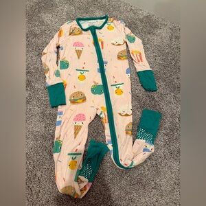 Angel Dear Pink and Teal Kids One Piece Pajamas